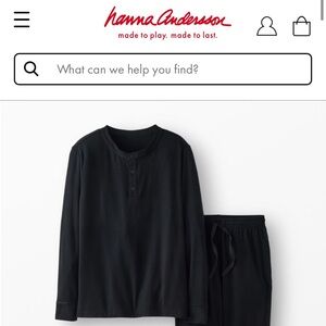 Hanna Andersson • hannasoft black pajama PANTS